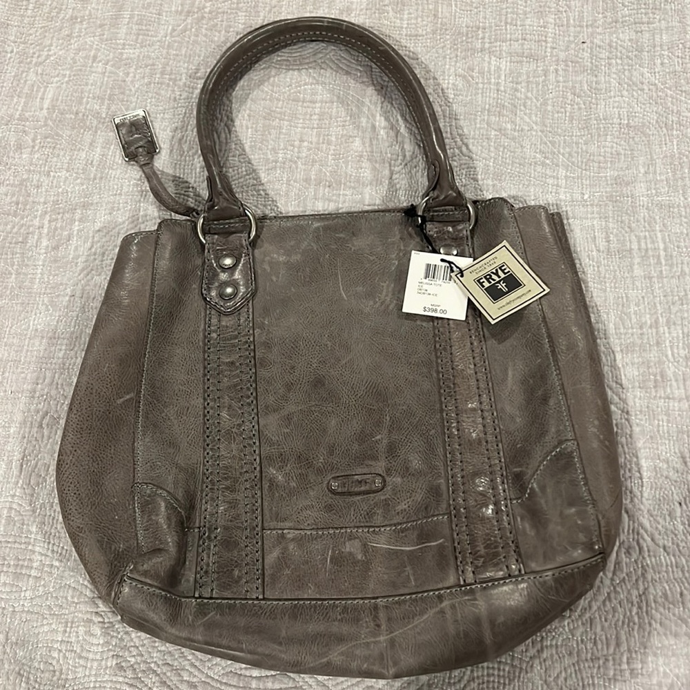 Frye Melissa Tote “Ice” NWT